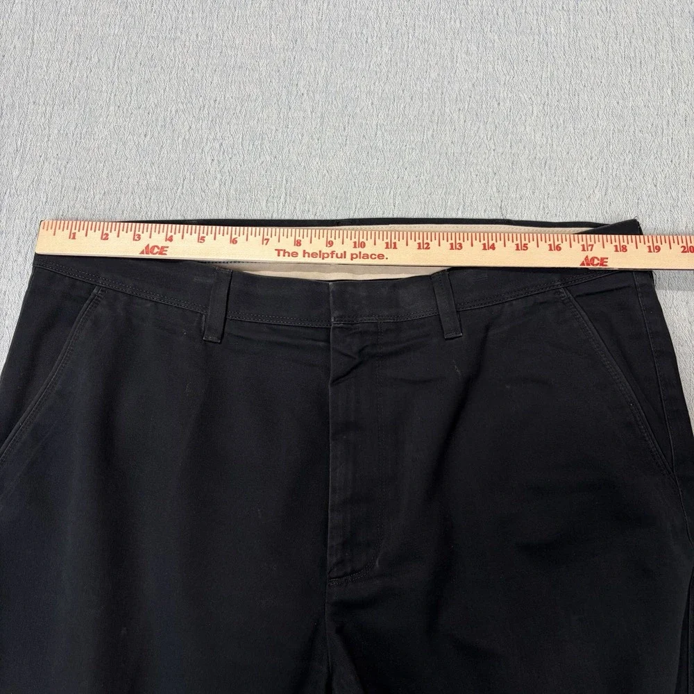 Life Khaki‎ Haggar LK Pants Men's 38x32 Flat Front Straight Leg Pants Black